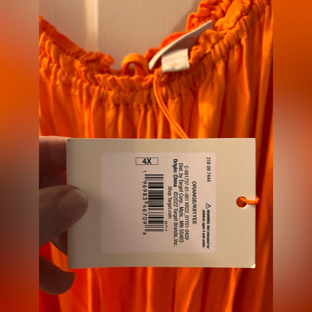 Knox Rose Plus Maxi Dress Orange Ombre Spaghetti-Strap 4X - Picture 9 of 11